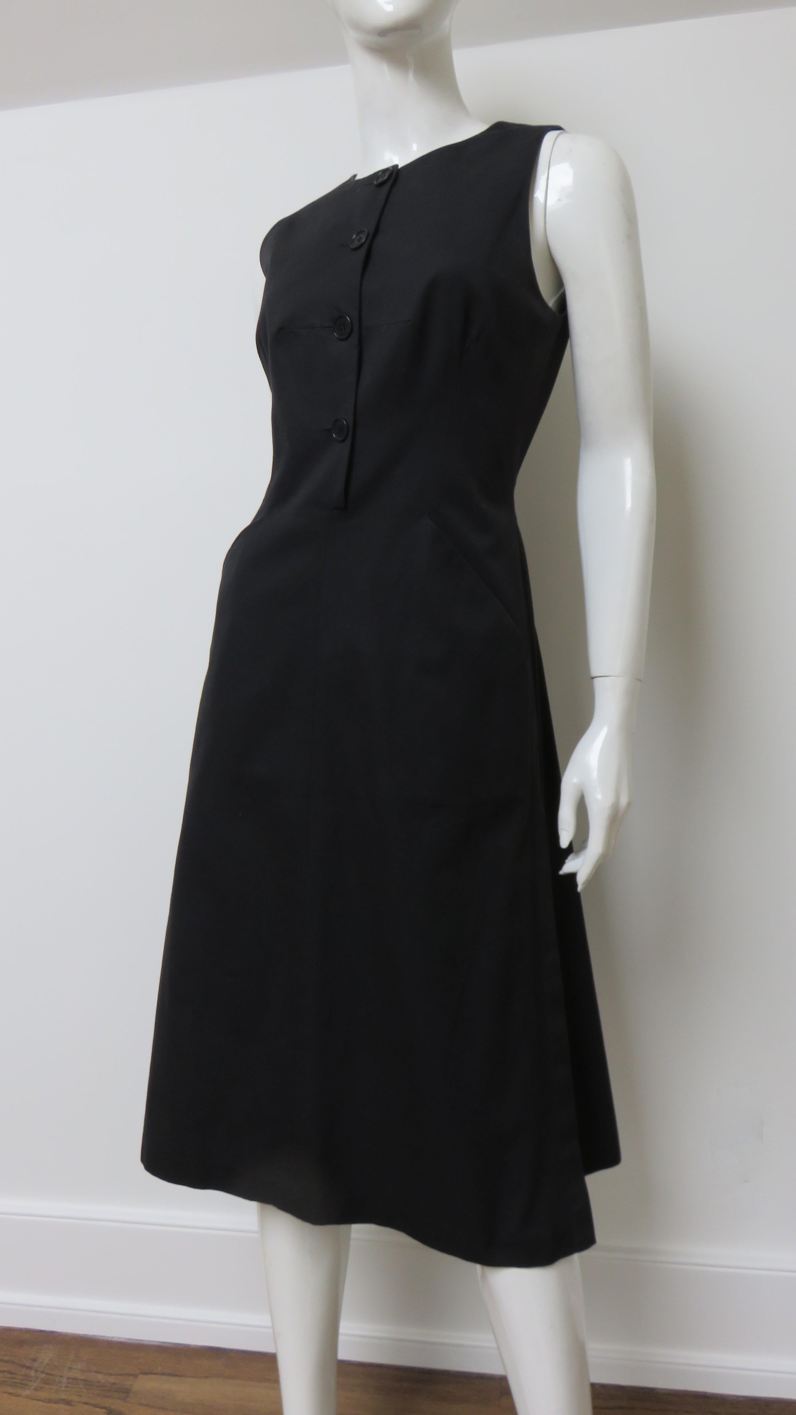 Hermes 1970s Dress with Lace up Back  For Sale 2