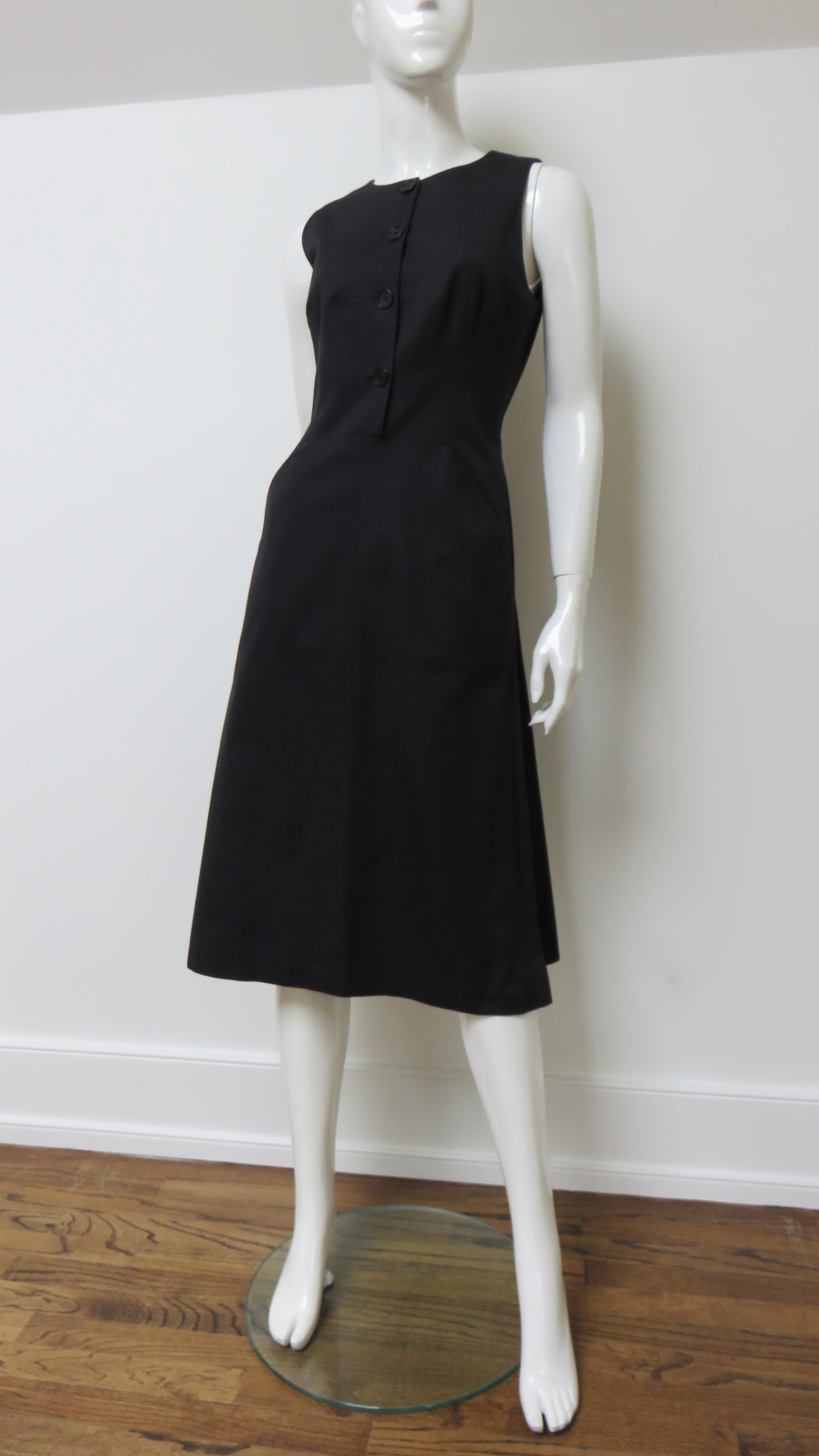 Hermes 1970s Dress with Lace up Back  For Sale 3