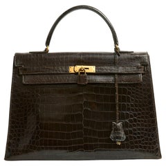 Hermès 1972 Sac Kelly 35 Hermes Precious brown Leather Kelly 35 Hand bag