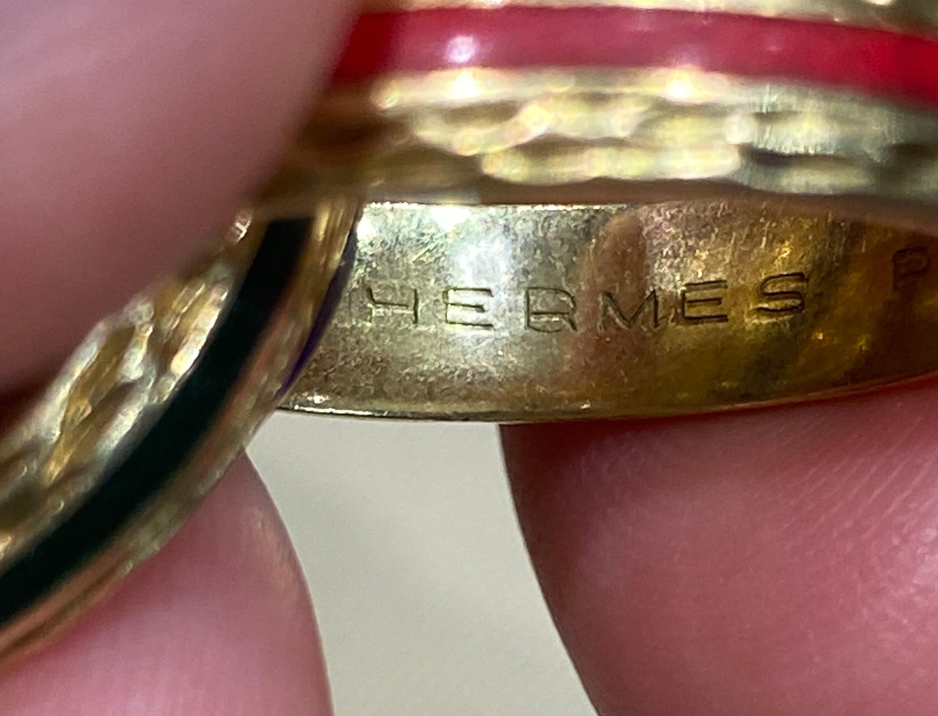 Hermes Trinity-Ring aus 18 Karat Gold und Emaille, 1980er Jahre im Zustand „Hervorragend“ im Angebot in London, GB