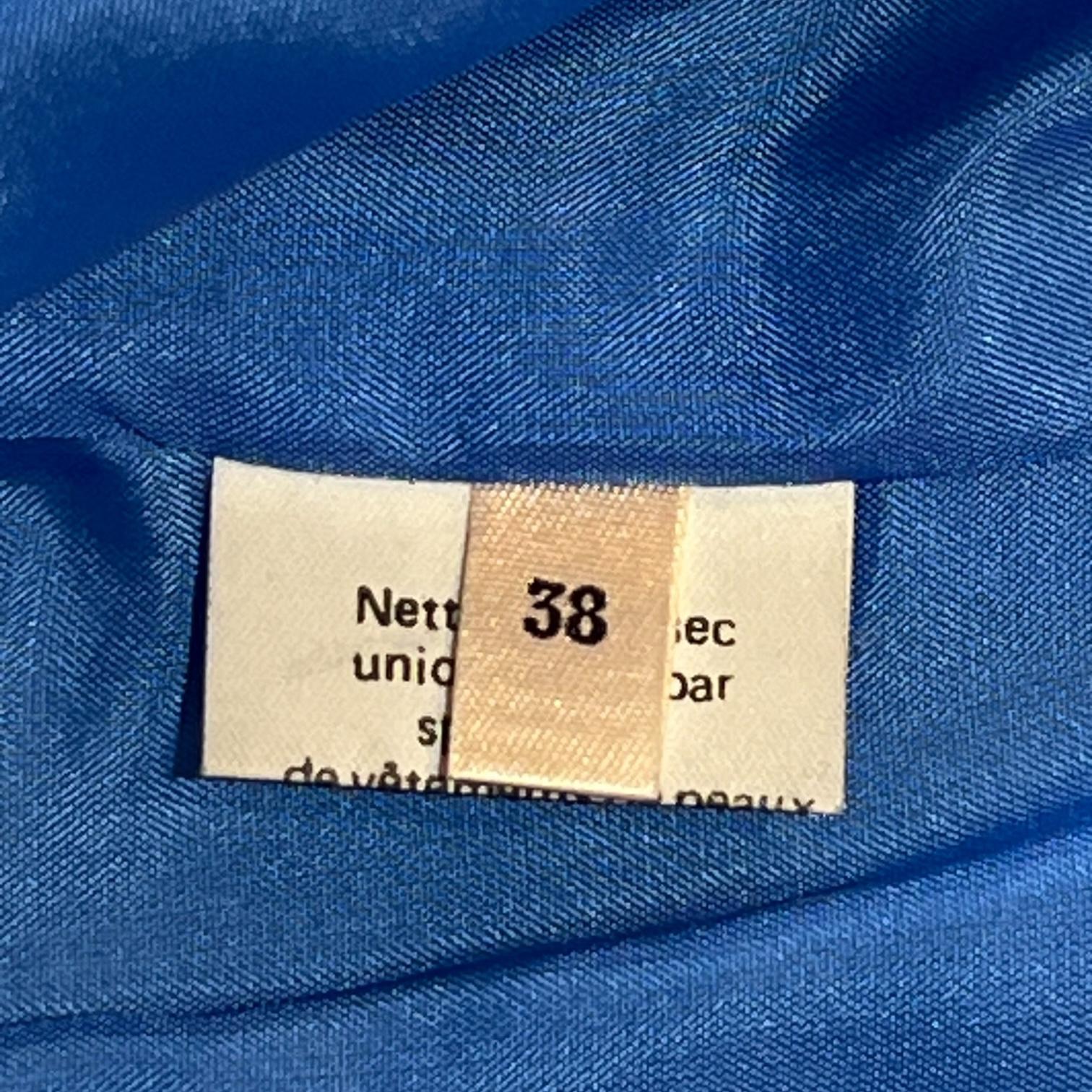 Gilet in pelle di struzzo blu di Hermès del 1980, raro in vendita 4