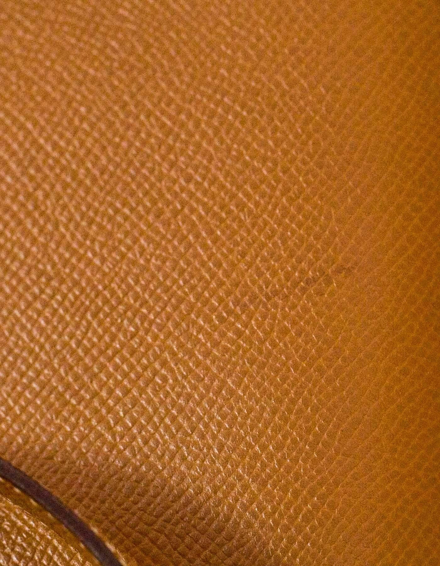 Women's Hermes 1980s Vintage Tan Epsom Leather Saddle Bag