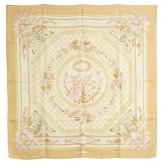 Hermès 1984 Foulard Soie Carré 90 Jeu de Paille Paja Seda Sarga Bufanda Hermes
