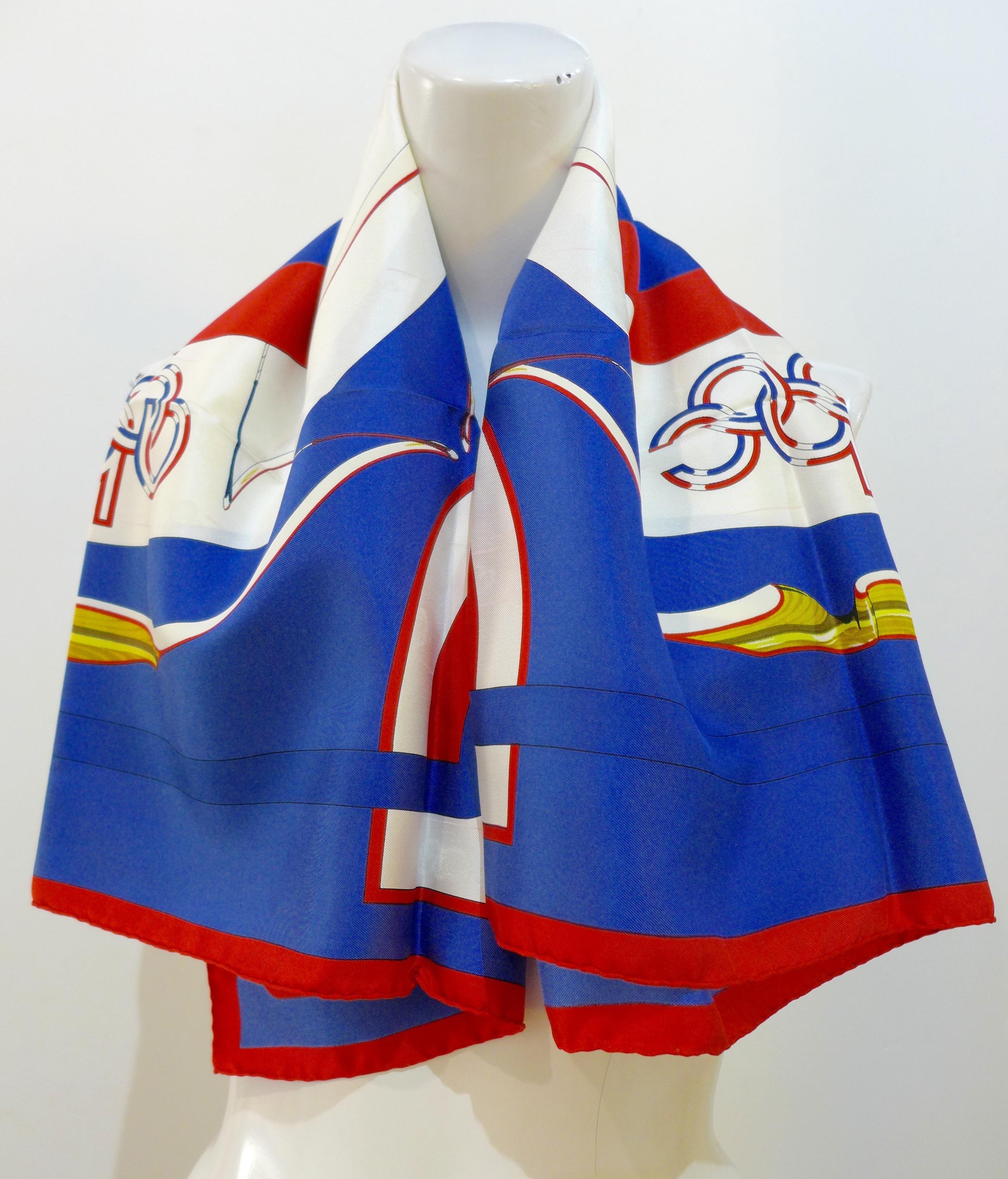 Women's or Men's Hermès 1984 Summer Olympics Silk Scarf