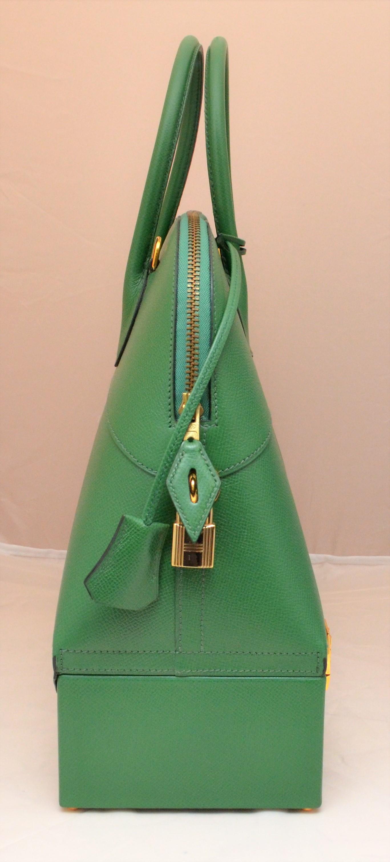 Women's or Men's Hermes 1985 Green Courchevel Macpherson Handbag