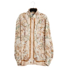 Hermès 1988 Top Soie Pierres d Orient et d Occident FR40 Silk Twill Top Hermes