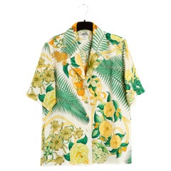 Hermes 1989 Top FR36 Oversize Silk Twill Fleurs de l'Opéra US6