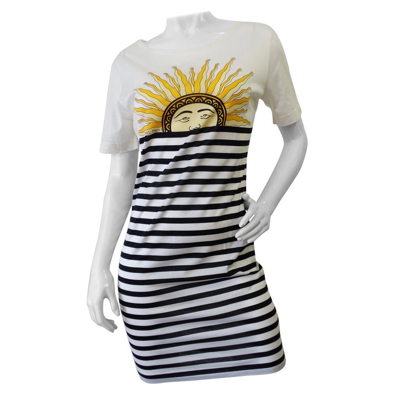 Hermés 1990s Celestial Sun Midi Dress For Sale at 1stDibs