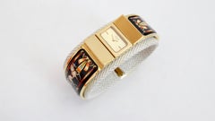 Hermés 1990s Cheval Horse Enamel Loquet Watch