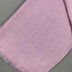 HERMES 1990's Purple Handwoven Cashmere Scarf