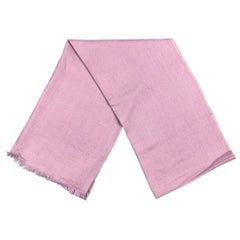 HERMES 1990's Purple Handwoven Cashmere Scarf