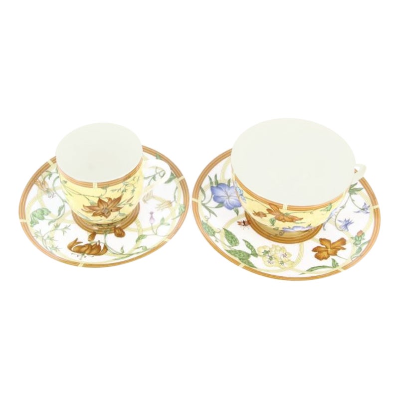 Hermes 1990
s Siesta Service Tea Cup with Plates