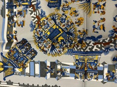 Hermes 1994 "Astres et Soleil" Rare Silk 16.5"x16.5" Scarf by A. Faivre