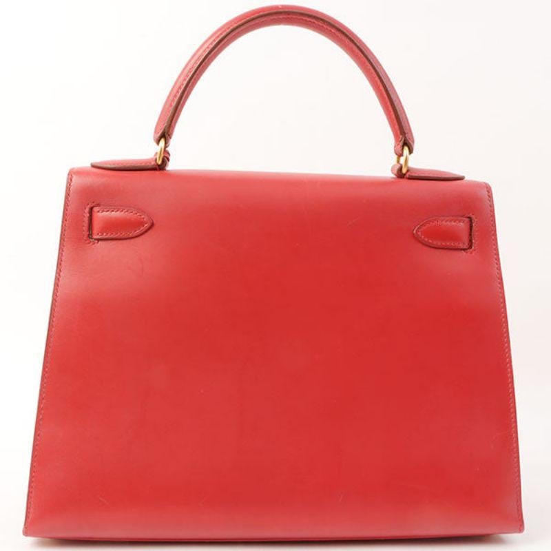Hermes 1994 Made Kelly Bag 28Cm Rouge Vif In Good Condition In London, GB