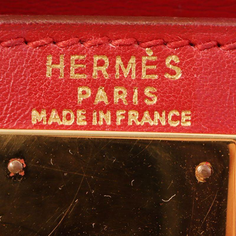 Hermes 1994 Made Kelly Bag 28Cm Rouge Vif 3