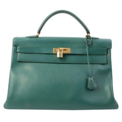 Hermes 1994 Made Kelly Bag 40Cm Green