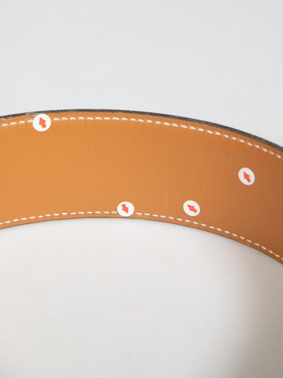 Hermès 1995 Black Leather H Buckle Belt 5