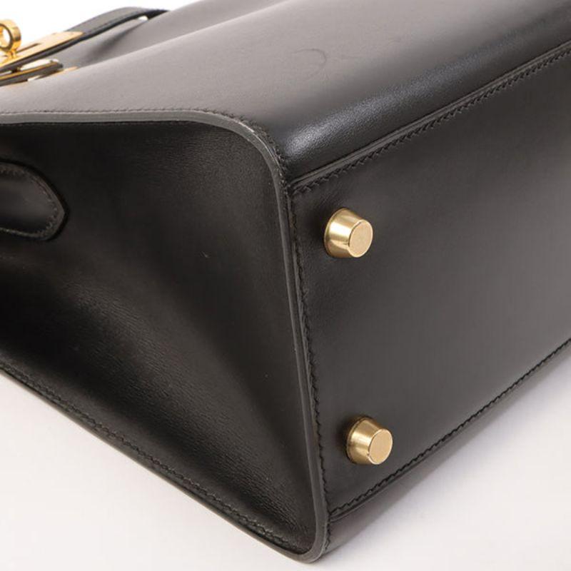 Hermes 1995 Made Kelly Sports Bag Pm Black 5
