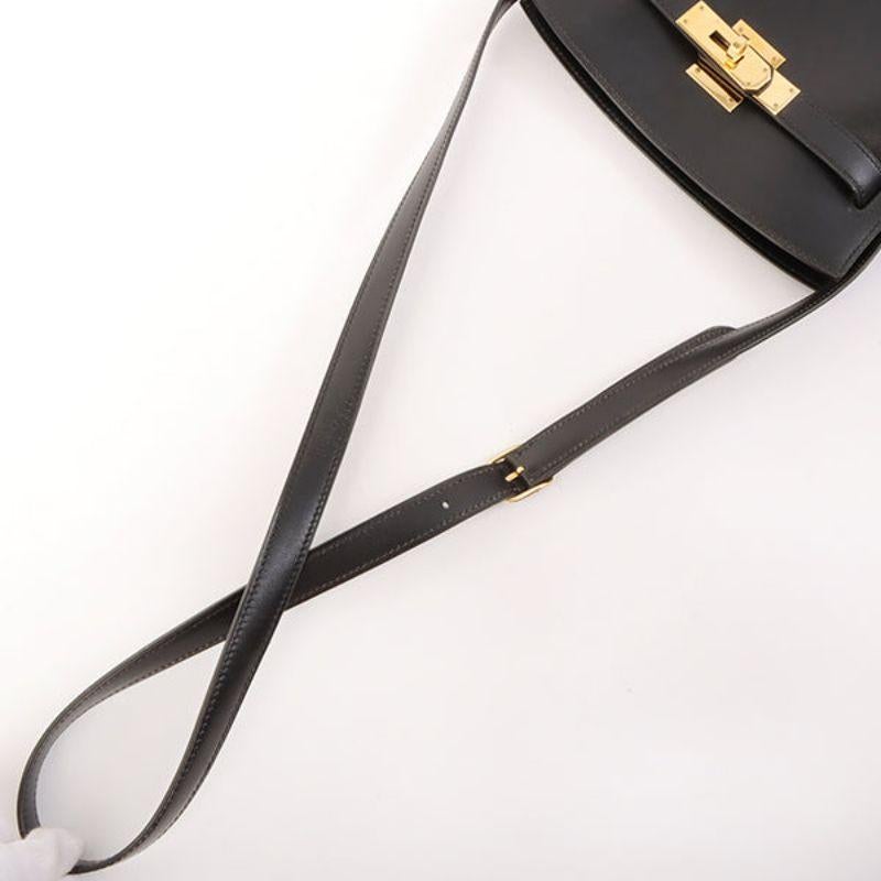 Hermes 1995 Made Kelly Sports Bag Pm Black 8