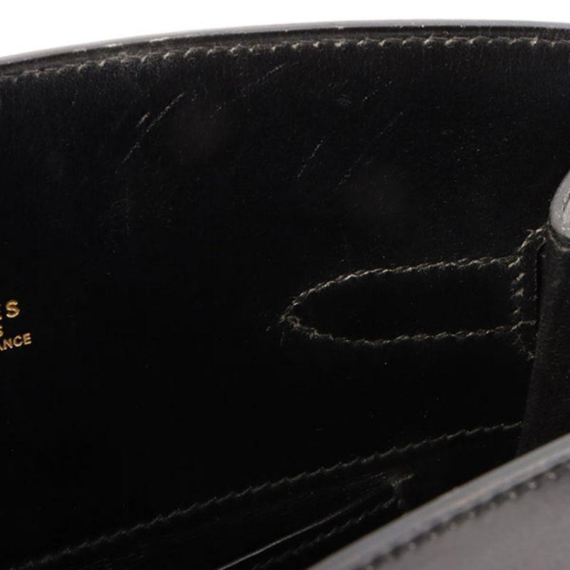 Hermes 1995 Made Kelly Sports Bag Pm Black 14
