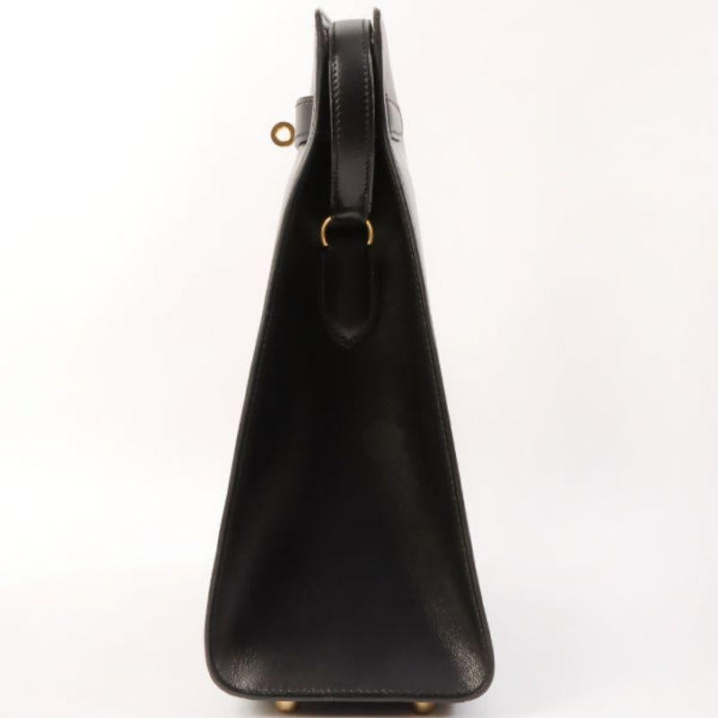 Hermes 1995 Made Kelly Sports Bag Pm Black In Good Condition In London, GB