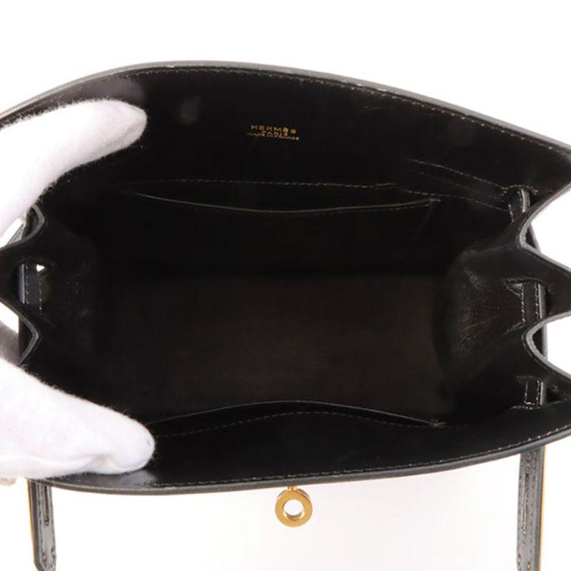 Women's Hermes 1995 Made Kelly Sports Bag Pm Black