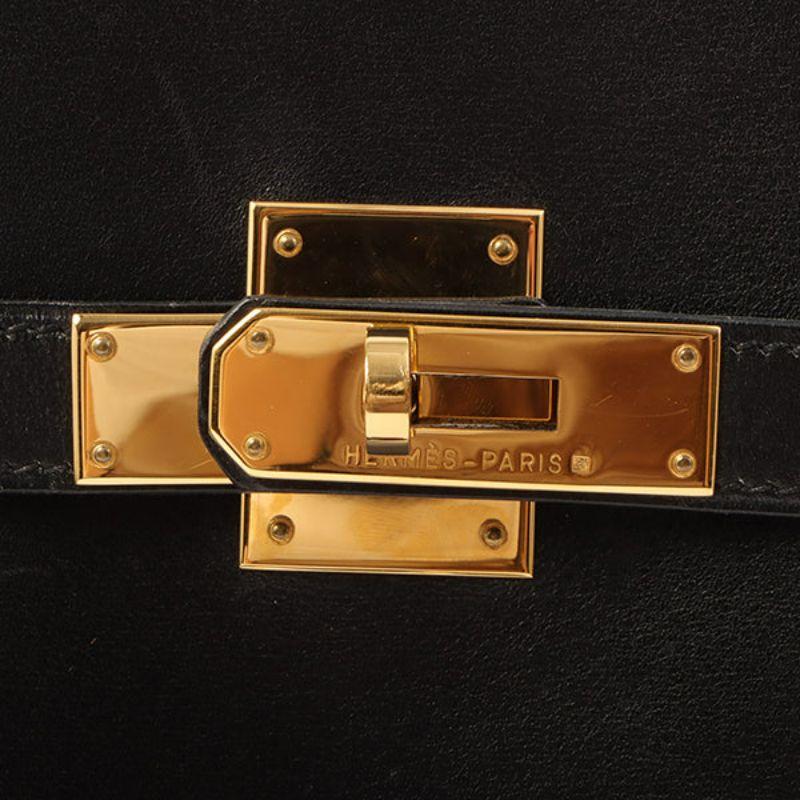 Hermes 1995 Made Kelly Sports Bag Pm Black 3