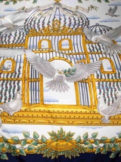 Hermès 1995 Silk Envol Doves Of Peace United Nations Edition Scarf