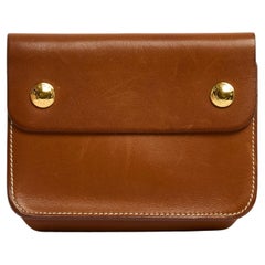 Hermes 1997 Sac Pochette ceinture Floride Barenia leather bag clutch on belt