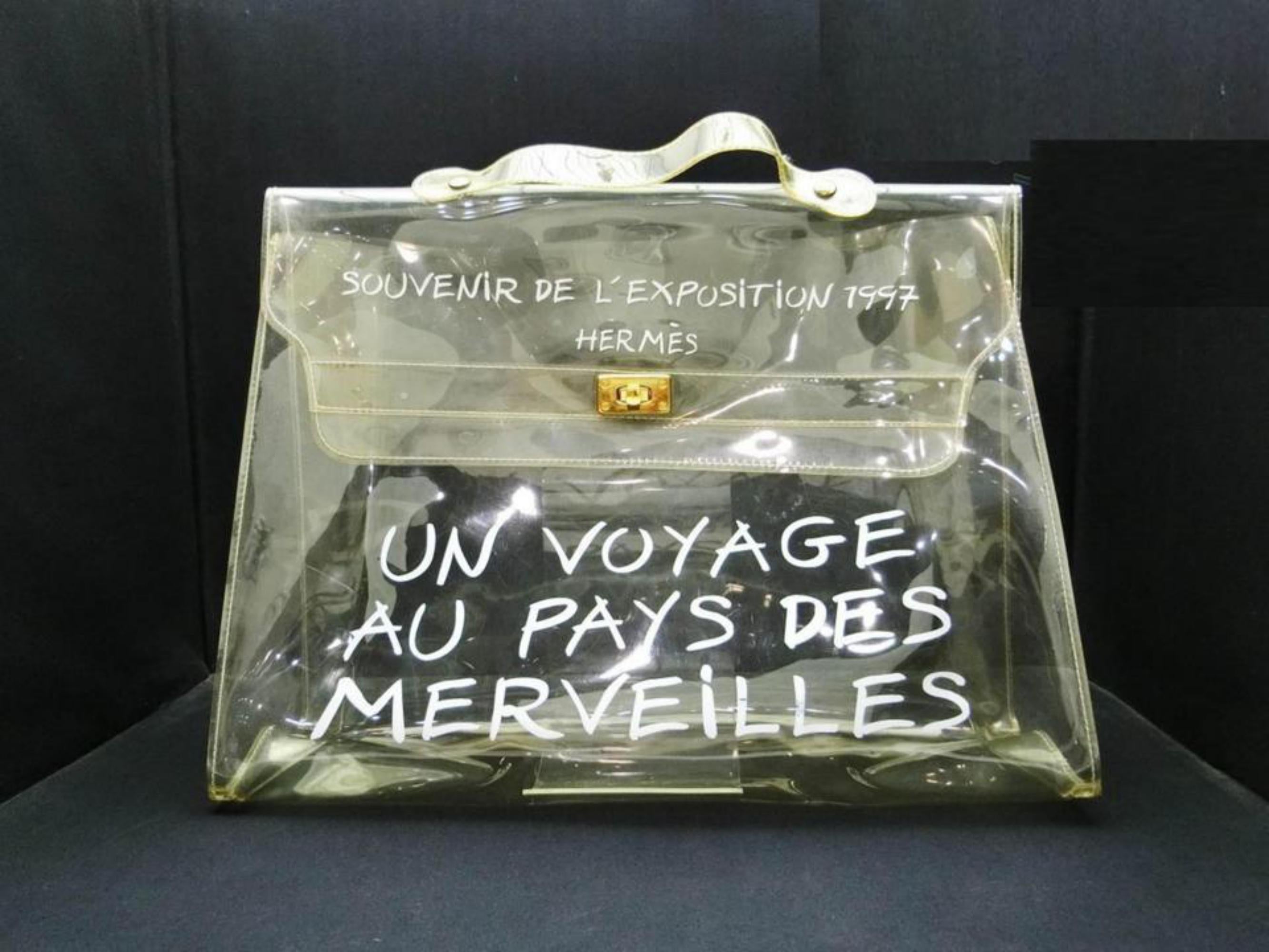 Hermès 1997 Souvenir De L'exposition Clear Kelly Translucent 241117 For Sale 3