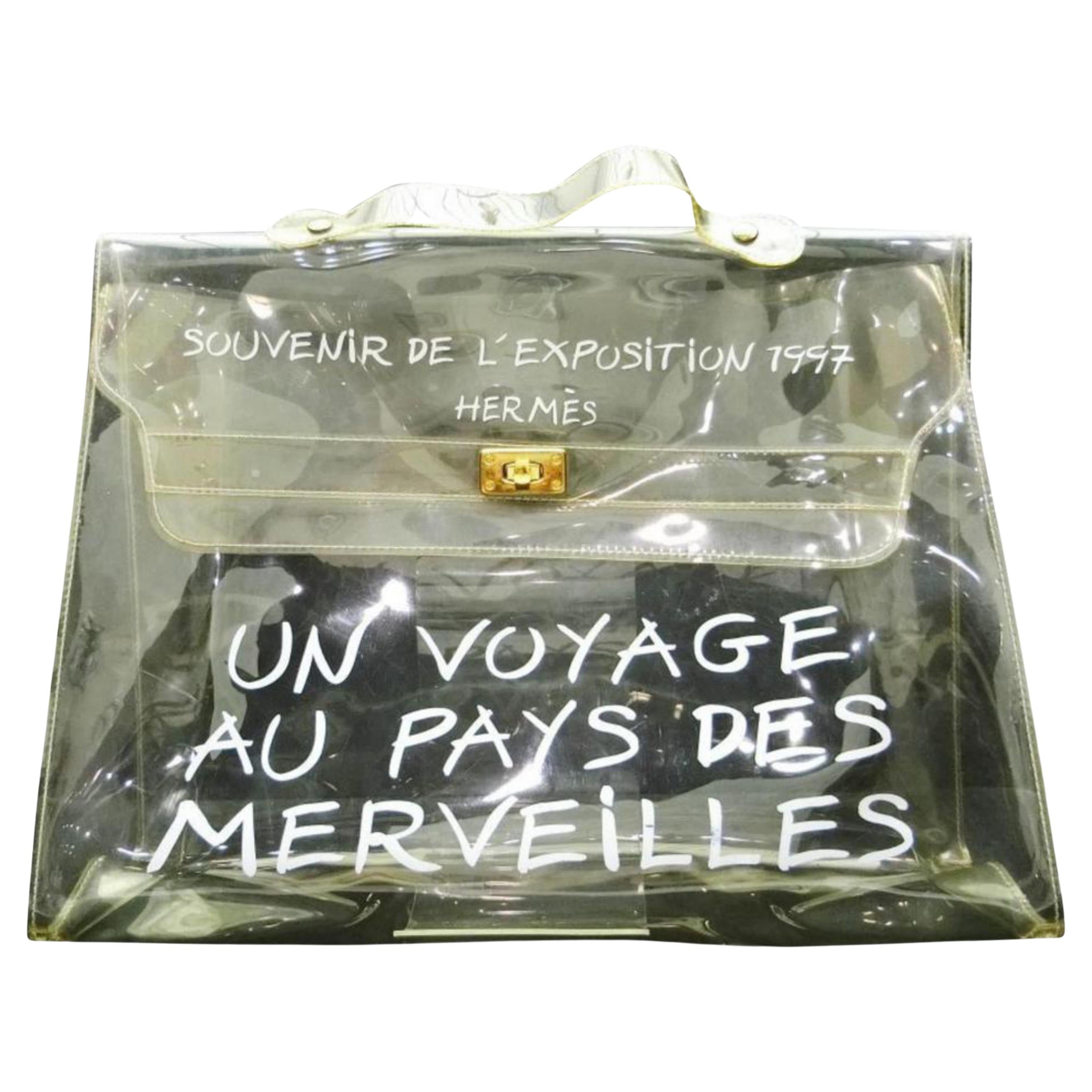 Hermès 1997 Souvenir De L'exposition Clear Kelly Translucent 241117 For Sale