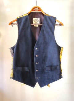 HERMÈS 1997 Vintage Silk Vest Featuring the "L'Or de Chefs" Carré Design