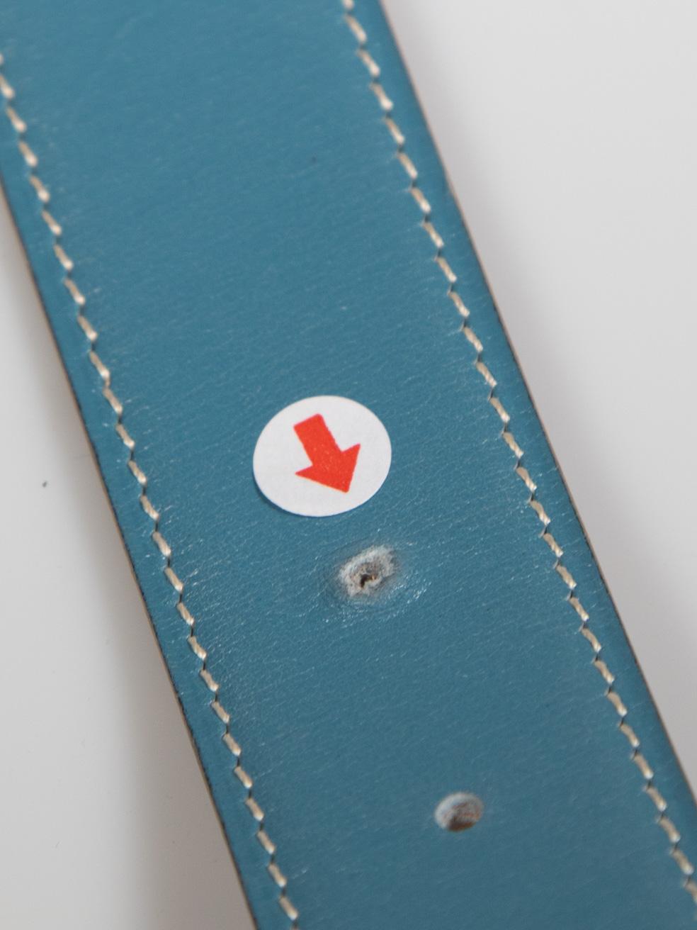 Hermès 1998 Leather H Buckle Reversible Belt in vendita 5