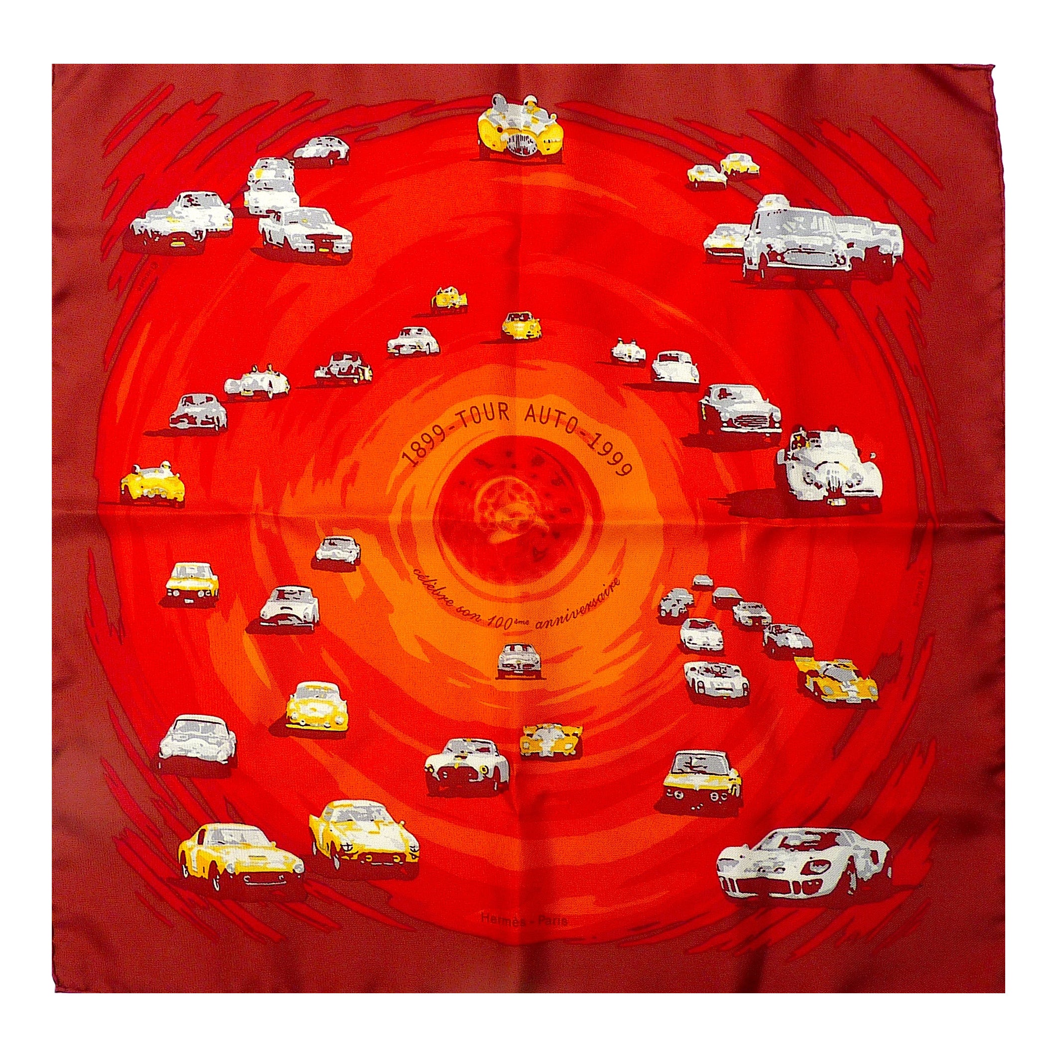 Hermes 1999 Rouge Orange 100ème Anniversaire 1899 - Tour Auto - 1999 Spec. Enjeu en vente