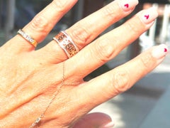 Hermes' 18K Rose Gold Chaine D'Ancre Divine Ring 0.43 Carats
