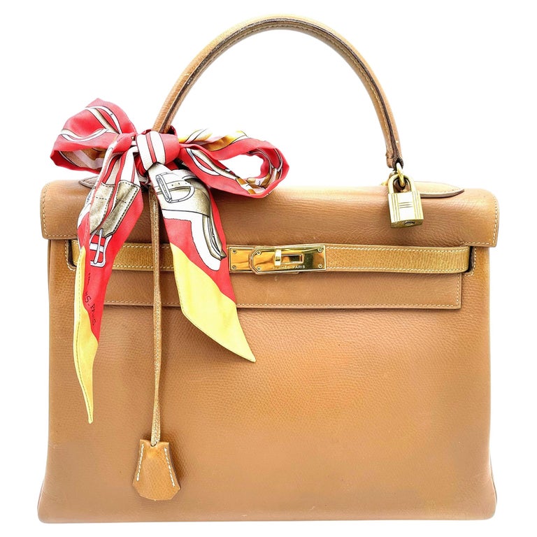Hermès Courchevel Market Bucket Bag Brown Leather Pony-style