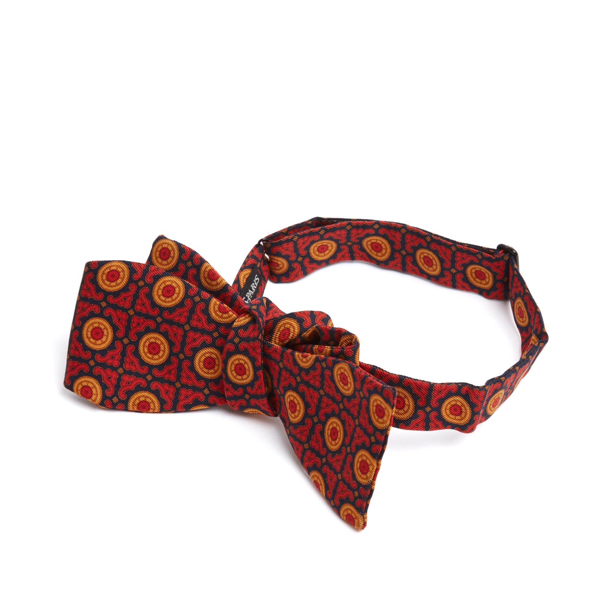 Brown Hermès 2000 Noeud Papillon TU Margiela Red Silk Twill Adjustable Bow Tie Hermes For Sale