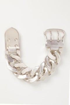 Hermes 2000's Boucle Sellier Buckle Chain Large TGM Bracelet in Sterling Silver