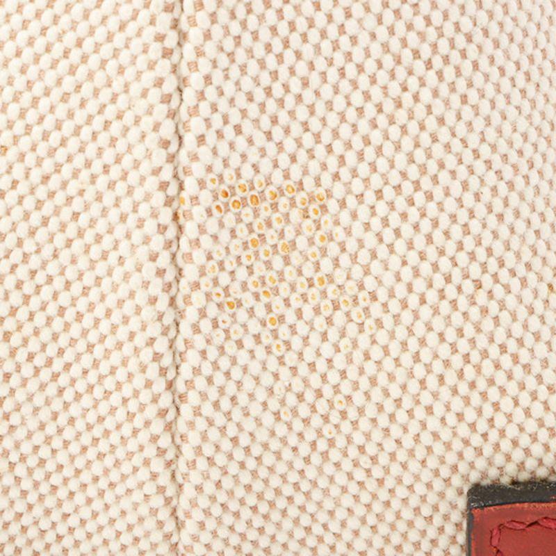 Hermes 2001 Made Escapada Natural/Rouge Top Handle Bag Vif 11