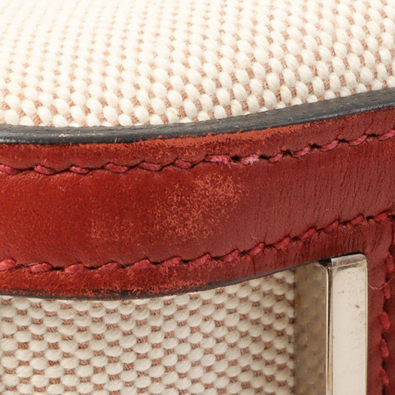 Hermes 2001 Made Escapada Natural/Rouge Top Handle Bag Vif 14