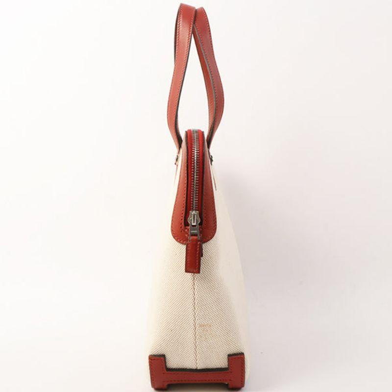 Hermes 2001 Made Escapada Natural/Rouge Top Handle Bag Vif In Good Condition In London, GB