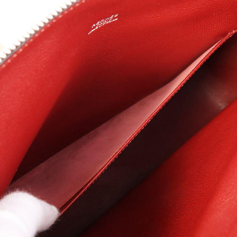 Hermes 2001 Made Escapada Natural/Rouge Top Handle Bag Vif 2