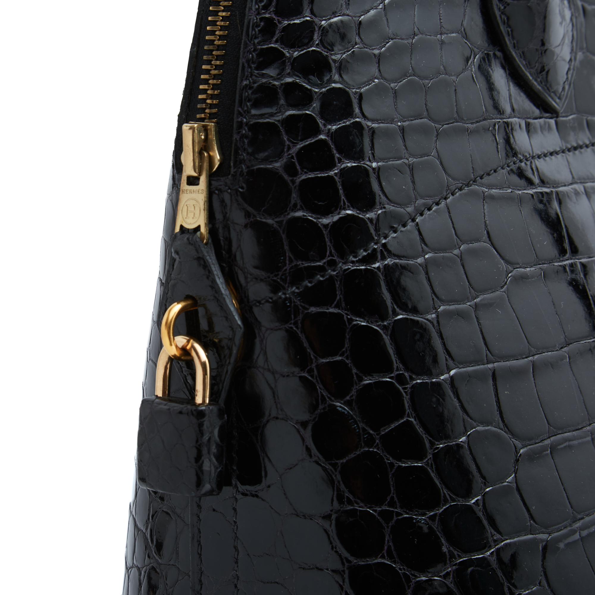 Hermès 2001 Sac Bolide 35 Precious Schwarz Leder Golden HDW Tasche Gurt Hermes im Zustand „Hervorragend“ im Angebot in PARIS, FR