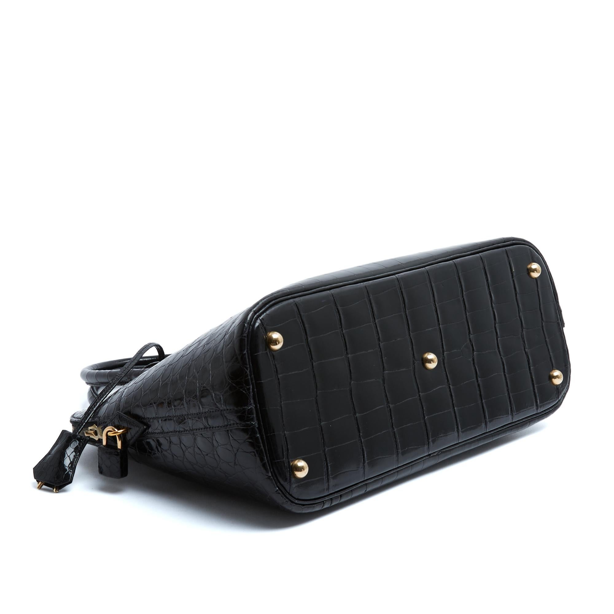 Hermès 2001 Sac Bolide 35 Precious Schwarz Leder Golden HDW Tasche Gurt Hermes im Angebot 1
