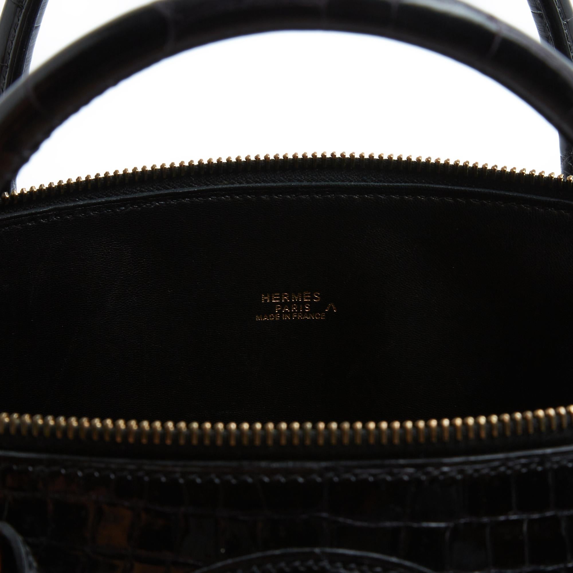 Hermès 2001 Sac Bolide 35 Precious Schwarz Leder Golden HDW Tasche Gurt Hermes im Angebot 2