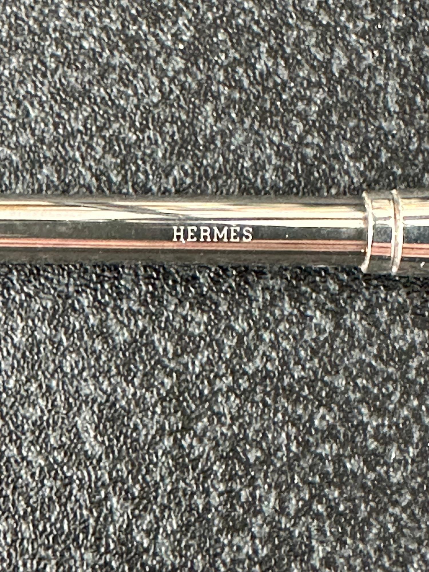 Hermes 2002 Zip Around Globe Trotter PM Agenda Cover/Wallet with Sterling Pen en vente 11