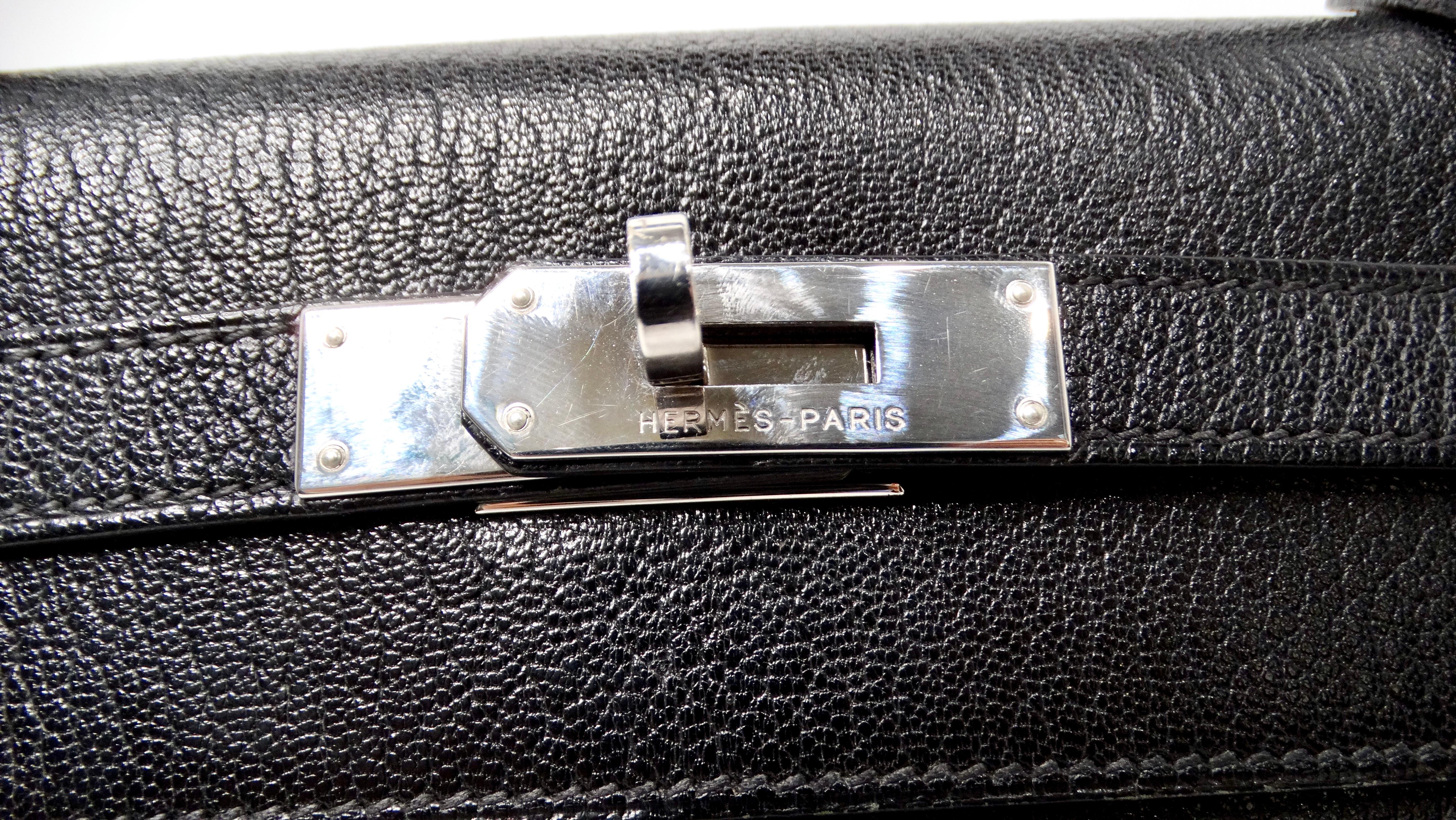 Hermes 2003 Kelly 32cm G Square Chèvre Coromandel Leather Palladium Hardware In Good Condition For Sale In Scottsdale, AZ
