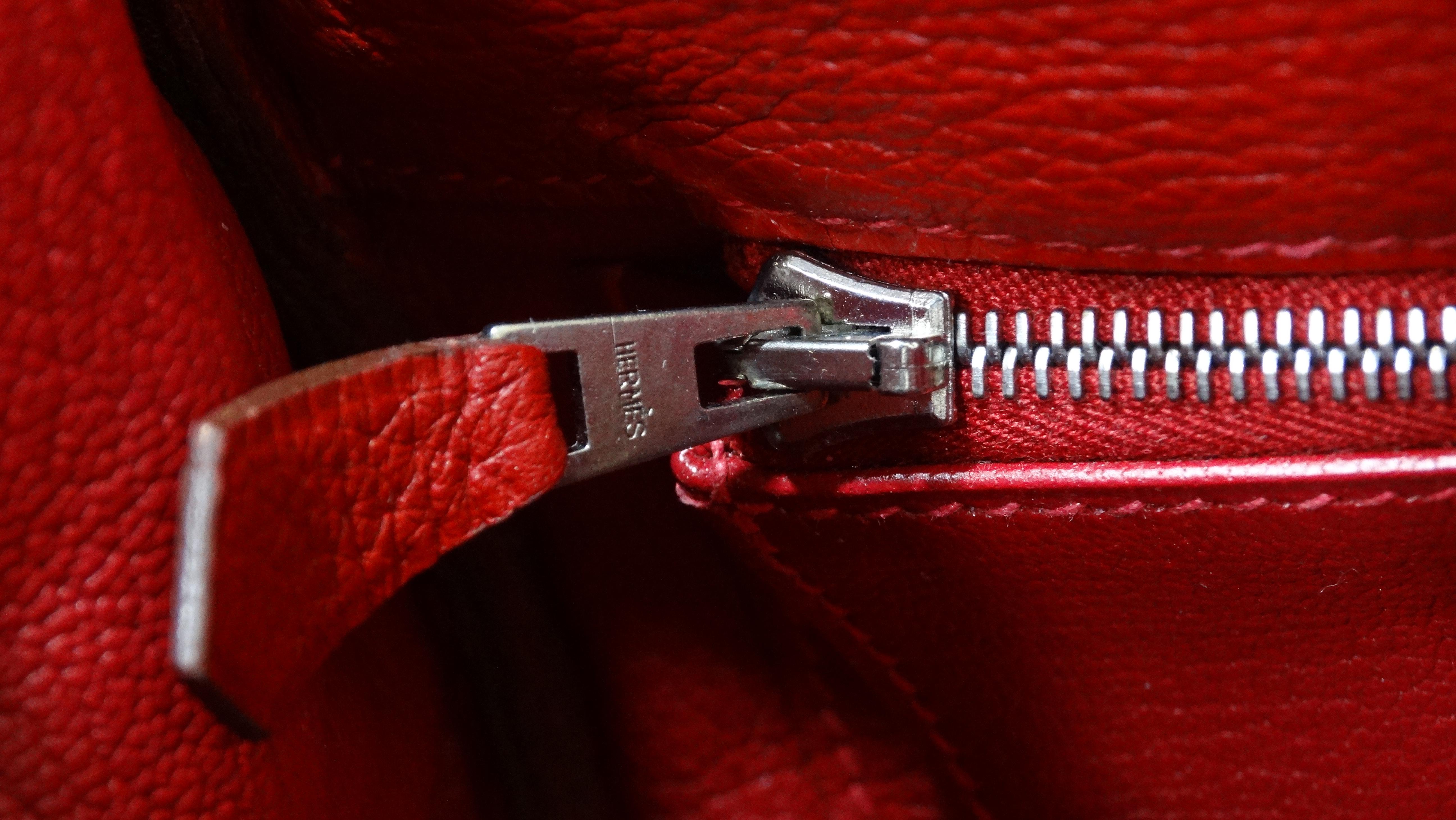 Hermés 2003 Kelly Retourne Rouge 35cm Hermes Togo Pelle 11