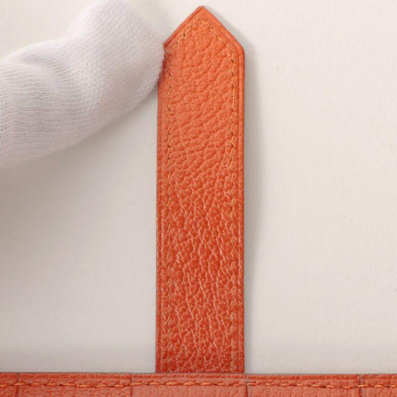 Hermes 2003 Made Bearn Classic Orange Wallet 7