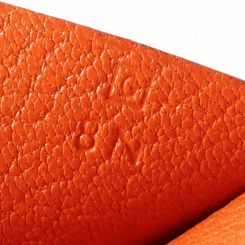 Hermes 2003 Made Bearn Classic Orange Wallet 2